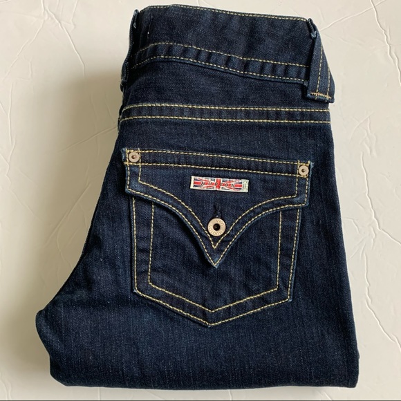 Hudson 26 Bootcut Denim Dark Jeans Flap Pockets - Picture 9 of 10